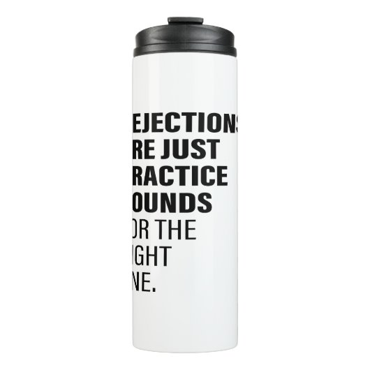 Afwijzing Aanmoediging Word Tekst Kunst wordt afge Thermosbeker (Voorkant)