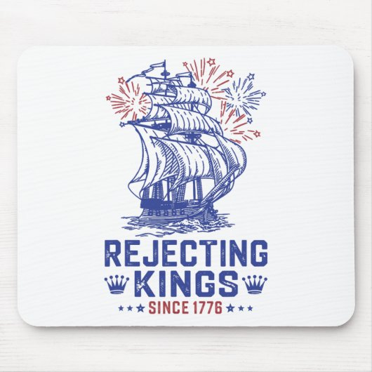 Afwijzing sinds 1776 Amerikaanse vlag VS 4 juli Muismat (Voorkant)