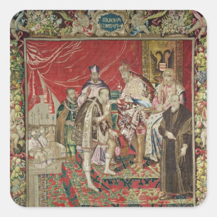Afwijzing van Charles V Vierkante Sticker