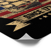 Afwijzing van Kings sinds 1776 patriottische VS Poster (Hoek)