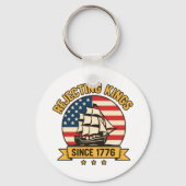 Afwijzing van Kings sinds 1776 patriottische VS Sleutelhanger (Voorkant)