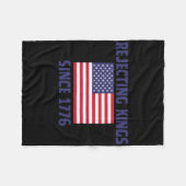 Afwijzing van Kings sinds 1776 Sticker Fleece Deken (Voorkant (Horizontaal))