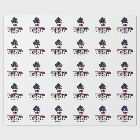 Afwijzing van koningen sinds 1776 4 juli anti-Trum Cadeaupapier (Vlak)