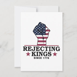 Afwijzing van koningen sinds 1776 4 juli anti-Trum Kaart