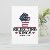 Afwijzing van koningen sinds 1776 4 juli anti-Trum Kaart (Staand voorkant)