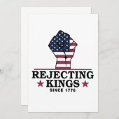 Afwijzing van koningen sinds 1776 4 juli anti-Trum Kaart (Voorkant / Achterkant)