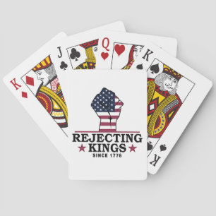 Afwijzing van koningen sinds 1776 4 juli anti-Trum Pokerkaarten