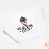 Afwijzing van koningen sinds 1776 4 juli anti-Trum Vierkante Sticker (Envelop)