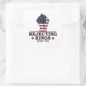 Afwijzing van koningen sinds 1776 4 juli anti-Trum Vierkante Sticker (Tas)