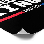 Afwijzing van koningen sinds 1776 Amerikaanse vlag Poster (Hoek)