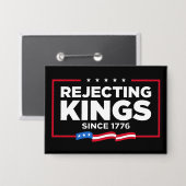 Afwijzing van koningen sinds 1776 Patriottische Vl Button (Voorkant / Achterkant)