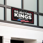 Afwijzing van koningen sinds 1776 Patriottische Vl Spandoek (Buitenkant Gebouw)