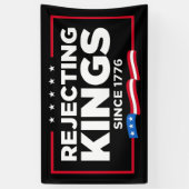 Afwijzing van koningen sinds 1776 Patriottische Vl Spandoek (Verticaal)