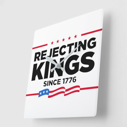 Afwijzing van koningen sinds 1776 Patriottische Vl Vierkante Klok (Hoek)