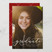 Afwikkeling eenvoudig rood verticaal afstuderen