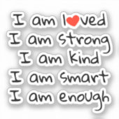 Afwikkelingen Harttypografie Rood zwart Sticker (Voorkant)