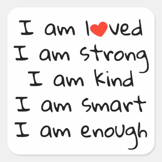 Afwikkelingen Harttypografie Rood zwart Vierkante Sticker (Voorkant)