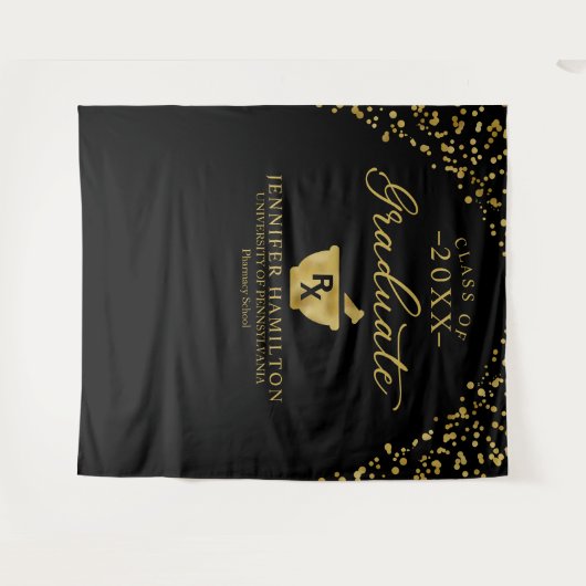 Afwikkelingsachtergrond voor diploma-uitreiking Fa Wandkleed (Voorkant (horizontaal))