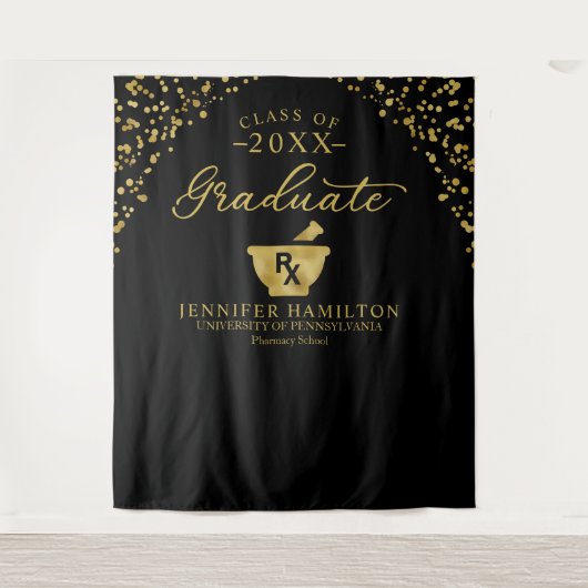 Afwikkelingsachtergrond voor diploma-uitreiking Fa Wandkleed (Voorkant)