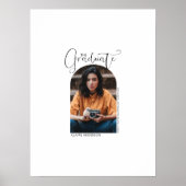 Afwikkelingsboogfoto Afstudeerhandtekening Poster (Voorkant)