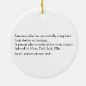 Afwikkelingsdefinitie Modern Zwart en Wit Keramisch Ornament (Achterkant)