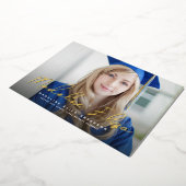 Afwikkelingsnaam handtekening script foto afstuder folie uitnodiging (Gedraaid)