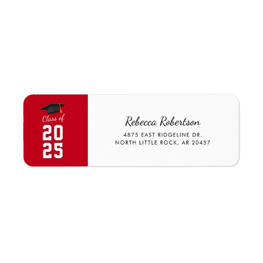 Afwikkelscript Minimalistisch Retouradres Etiket (Voorkant)
