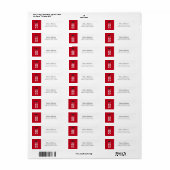Afwikkelscript Minimalistisch Retouradres Etiket (Full Sheet)