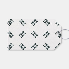 Afwisselend bedrijfslogo of afbeeldingspatroon | W Cadeaulabel