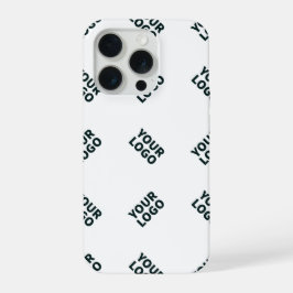 Afwisselend bedrijfslogo of afbeeldingspatroon | W iPhone 15 Pro Case