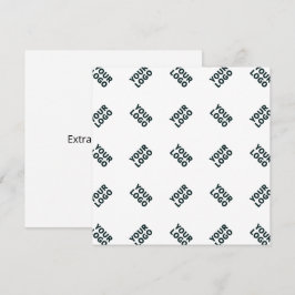Afwisselend bedrijfslogo of afbeeldingspatroon | W Notitiekaartje