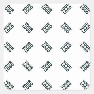 Afwisselend bedrijfslogo of afbeeldingspatroon W Vierkante Sticker
