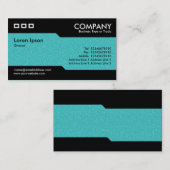 Afwisselend - Cyaan in reliëfbekleding Visitekaartje (Voorkant / Achterkant)