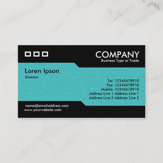 Afwisselend - Cyaan in reliëfbekleding Visitekaartje (Voorkant)