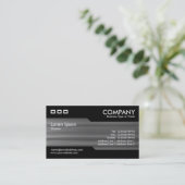 Afwisselend - geborstelde metalen textuur visitekaartje (Staand voorkant)