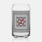 Afwisselend geometrisch blikvorm glas (Achterkant)