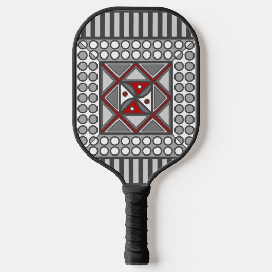 Afwisselend geometrisch pickleball paddle (Voorkant)