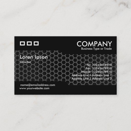 Afwisselend - Honingraat donker Visitekaartje (Voorkant)
