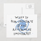 Afwisselend universum briefkaart (Voorkant / Achterkant)
