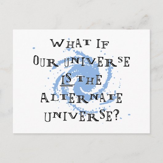Afwisselend universum briefkaart (Voorkant)