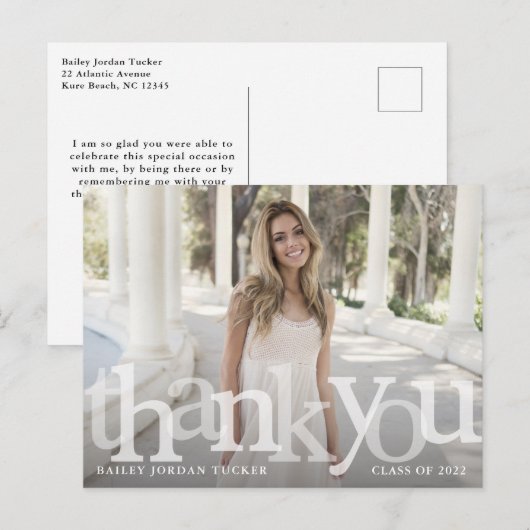 Afwisselend verloop eindexamen jaar Bedankt Briefkaart (Voorkant / Achterkant)