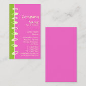 Afwisselende bladeren - groen, roze en crème visitekaartje (Voorkant / Achterkant)