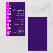 Afwisselende bladeren - magenta, diep Paars en crè Visitekaartje (Voorkant / Achterkant)