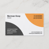 Afwisselende curven - getextureerd visitekaartje (Achterkant)