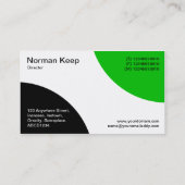 Afwisselende curven - zwart en middelgroen visitekaartje (Achterkant)