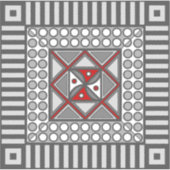 Afwisselende geometrische contoursticker sticker (Voorkant)