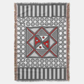 Afwisselende geometrische schroefdraad deken (Voorkant Verticaal)