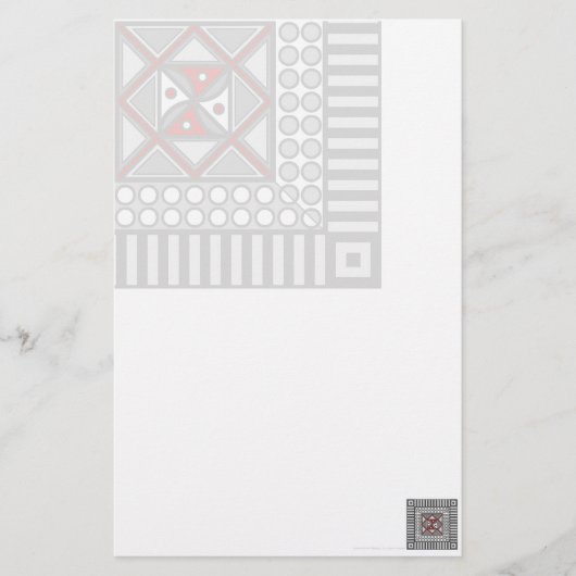 Afwisselende geometrische stationering briefpapier (Voorkant)