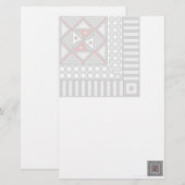 Afwisselende geometrische stationering briefpapier (Voorkant / Achterkant)