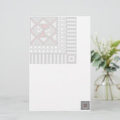 Afwisselende geometrische stationering briefpapier (Staand voorkant)